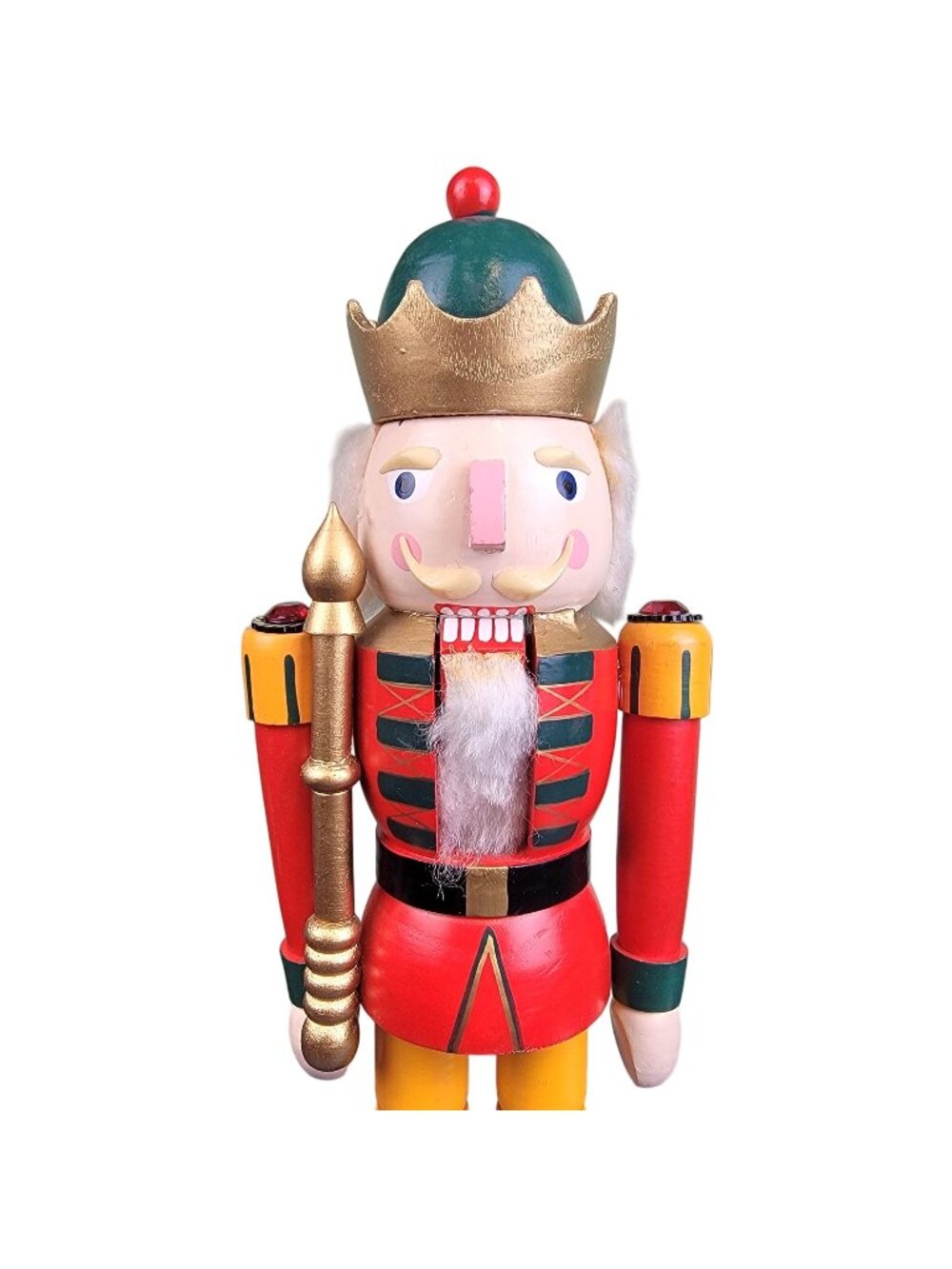 Vintage Colorful King 20 Inch Nutcracker Wood Christmas Tree Home Decor jewel 90